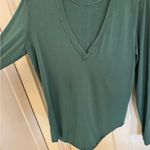Free People teal green Hailey long sleeve v Photo 2