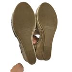 Marc Fisher Sakae Leather Wedge Slingback Espadrille Sandals Soft Gold Size 9W Photo 5