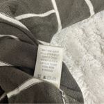 Max Studio  Size M Olive/Cream Stripe Johnny Collar Crop Sweater Neutral Basic Photo 11