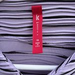 EUC IC by Connie K Ribbed Wave Stripe Jacket Top Lavender Black Size 1X Purple Photo 2