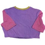 Agua Bendita Crop Top Hazel VNM Waffle Knit Colorblock Purple 2XL New Photo 1