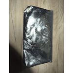 Thierry Mugler M/L Fold Over Metalic‎ Silver Clutch H Photo 6