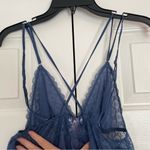 Victoria's Secret Victoria’s Secret Blue Lace Bodice Slip Tank Top Sz Medium Intimate Top Photo 7