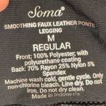 Soma Smoothing Faux Leather Front Ponte Legging Size medium regular NWT Photo 6