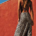 ZARA  skirt midi satin leopard cheetah animal print flows fitted casual summer  Photo 8