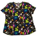 Disney  Tim Burtons the Nightmare Before The Christmas Scrub Top Short Sleeve XL Photo 1