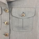 Georgiou Vintage Tan Cropped Military Structured Blazer Jacket Size 6P Photo 3