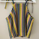 Madewell Tie-Shoulder Tank Top in Rainbow Crochet Sz Small Photo 8