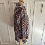 Rose + Olive ‎ Paisley Floral Patchwork Shirt Size Medium Button Up Funky Retro Photo 2