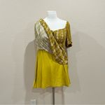 Hem & Thread  Mustard Floral Geometric Boho Mini Dress Size Large Photo 5