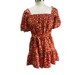 Missguided Casual Floral Mini Printed Belted Dress Size 0 Petite Photo 1
