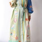 ALEMAIS Elixir Shirt Dress Maxi in Yellow, Green and Blue, New with Tags Yellow Size 4 Photo 0
