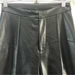 SheIn  Black Vegan Leather Bell Bottom Pants Size 4 Photo 3