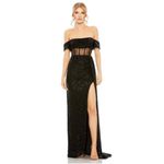 Mac Duggal  11665 Illusion Midriff Corset Off-The-Shoulder Dress Size 4 $458 UB Photo 8