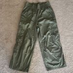 Aerie Green Wide Leg Pants with Elastic Waistband Photo 0
