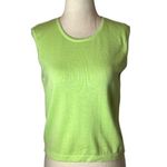 Lilly Pulitzer  Tank Top Women Small Green Knit Cotton Crew‎ Neck Preppy Coastal Photo 0