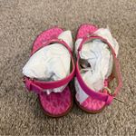 Michael Kors MICHAEL MK Plate Leather Thong Sandal In Magenta Size 7 NWB Photo 4