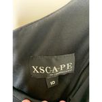 XScape  By Lawrence Kurtz Womens 10 Dress Black Maxi Rhinestone Spaghetti Straps Photo 7