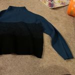 Anne Klein Ann Klein mock neck viscose blue sweater Photo 2