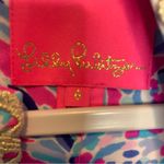 Lilly Pulitzer  Adrena Stretch Shift Dress New Kids on the Dock Hot Pink Gold Photo 3