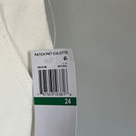 OAT Women’s Patch Pocket Culotte Pants – White, Size 24, High Photo 7