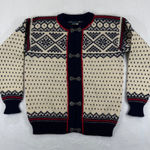 Dale of Norway Wool Sweater Nordic Fair Isle Knit Cardigan Women Size 40 L READ Blue Size L Photo 0