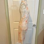 Daya Sequin Halter Mini Dress Neck Cocktail pastel Jewel Badgley Mischka Orange Size 12 Photo 6