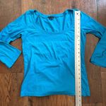 Theory  blue scoop neck top, size P Photo 5