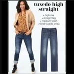 CAbi tuxedo stripe high straight Jeans 3750 Photo 1