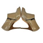 Manolo Blahnik  size 37 US 7 Taupe Peep Toe Booties ankle heeled leather Photo 5