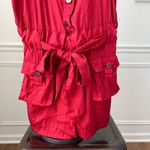 Apple Bottoms Vintage Y2K Red Satin Romper Removable Straps M Photo 4