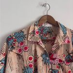 Cupshe Floral & Striped Tropical Oversized Swim Beach Button Front Cover-Up Top Photo 8