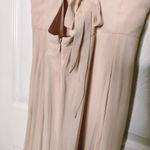 Birdy Grey Sz S Light Pink Maxi Dress Tie Back Bridesmaid Dress Photo 4