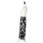 Candace Cameron Bure Floral Print Black & White Long Hem Slit Maxi Skirt Medium Photo 2
