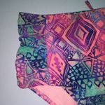 Apollo Swim  Pink Blue Geometric Print High Rise Bikini Bottoms Size M Photo 2