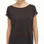 Fabletics Women's Black Whitney Open Shoulder Back Short Sleeve Athletic Shirt Photo 0