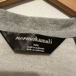 Norma Kamali  Women’s Medium Gray Sleeveless Cotton V-neck Sweatshirt Dress Photo 4