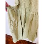 MARISSA WEBB Light Green Linen Blend Front Button Tie Waist Midi Dress Size XS Photo 8