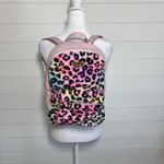 Betsey Johnson Luv rainbow ombré cheetah leopard furry fluffy faux fur backpack Photo 1