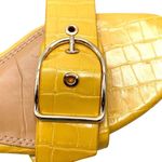 Yellow Box Yellow Bks Dallis Sandals Size 8 Buckle Straps Croc-Embossed Ankle Wrap Resort Photo 9