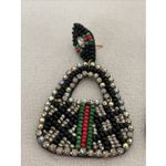 Rhia Fashion Handbag Seed Bead Earrings Black Photo 1