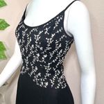 Tiffany Designs Tiffany Design Silk Vintage 1990’s Leaf Vine Black Gown Dress Photo 6