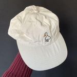 White Adjustable Cotton Baseball Cap With Embroidered Duck Design one size Photo 0