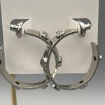 Tory Burch  Silver Tone Miller Hoops new. Photo 0