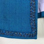 Rebecca Taylor  Teal Silk Blend Tweed Chain Accent Blazer Jacket Photo 4