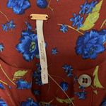 Free People  Flower Fields Mini Dress Small Burgundy Blouson Boho Bohemian NWT Photo 6