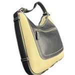 Salvatore Ferragamo Ivory Canvas Black Leather Shoulder Bag Vintage Photo 8