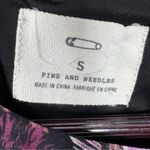 Urban Outfitters Pins & Needles UO Floral Pleat Skirt Open Back Dress Black Multi Small Photo 10