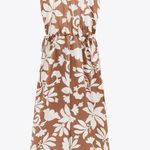 ZARA nwt floral printed boho halter satin effect wide leg jumpsuit romper with chain Photo 3