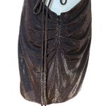 Blondie Nites by Stacy Sklar NWT Mini Halter Dress SZ 11 Black Gold Shimmer Photo 5